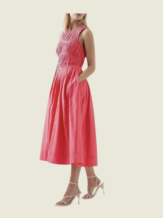 Aje Nya Gathered Midi Dress