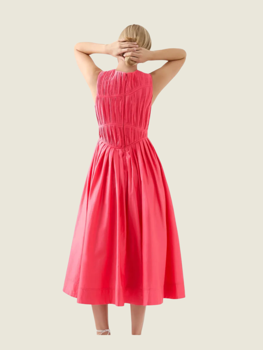 Aje Nya Gathered Midi Dress