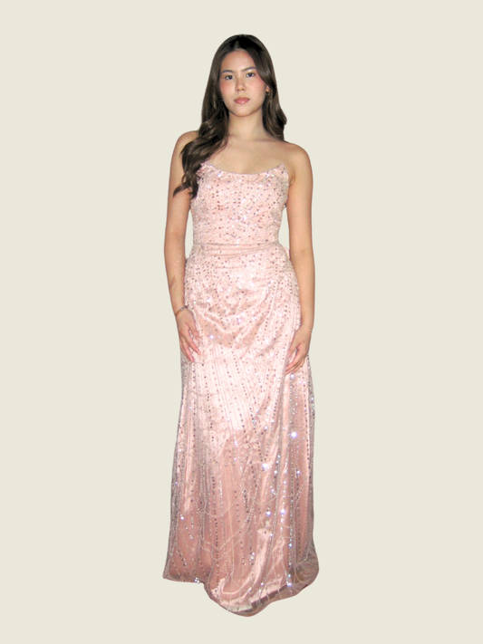 Andrea Mari Pink 2 Way Maxi to Mini Dress