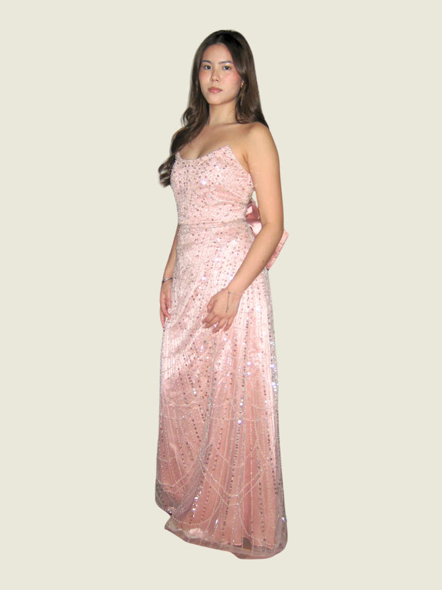 Andrea Mari Pink 2 Way Maxi to Mini Dress