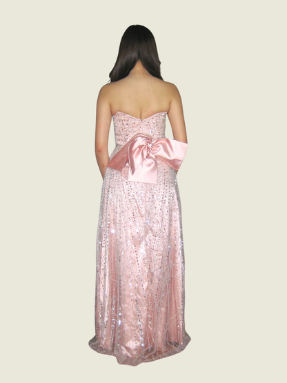 Andrea Mari Pink 2 Way Maxi to Mini Dress
