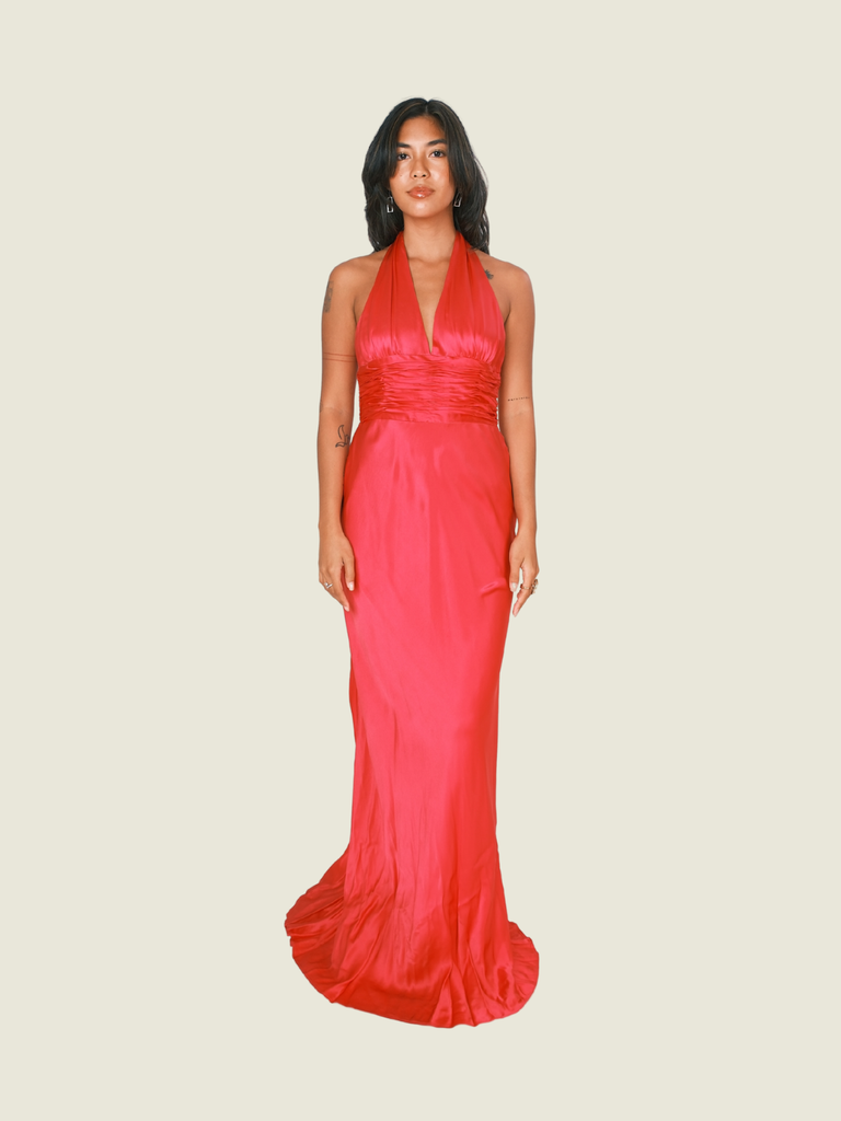 Apell Boutique Pink Halter Gown