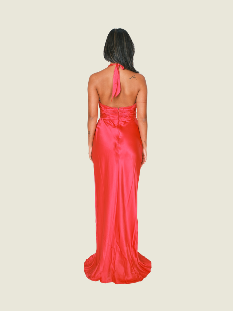 Apell Boutique Pink Halter Gown