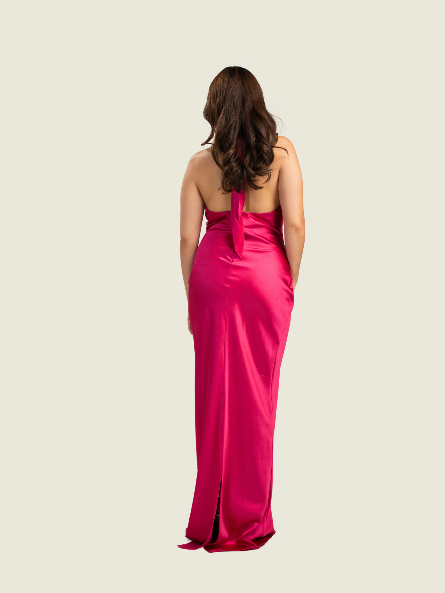 Apogee Anais Halter Maxi Dress (Pink)