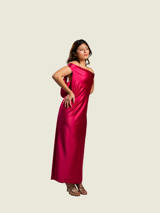 Apogee Llana Backless Pink Maxi Dress