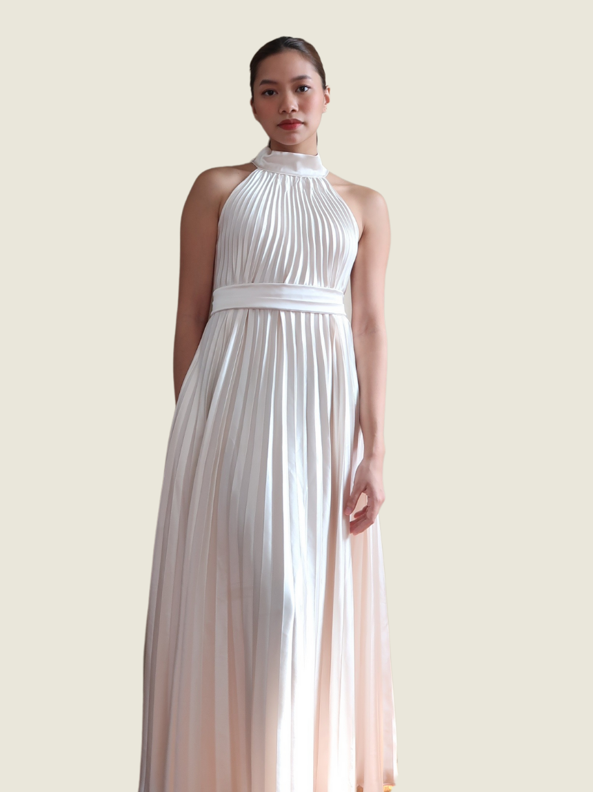 Apogee Pleated Halter Dress