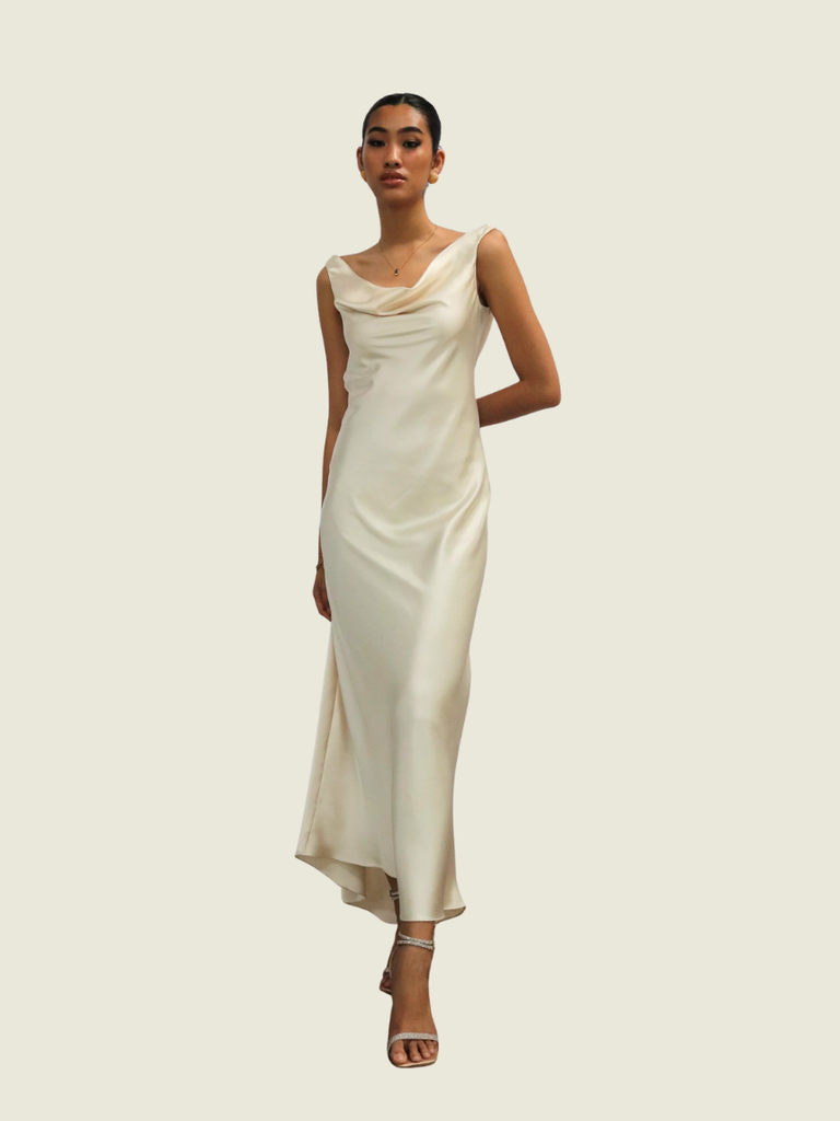 Apogee White Llana Dress Maxi