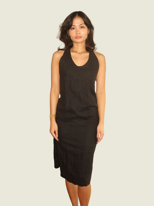 Araw the Line Black Cross Back Dress