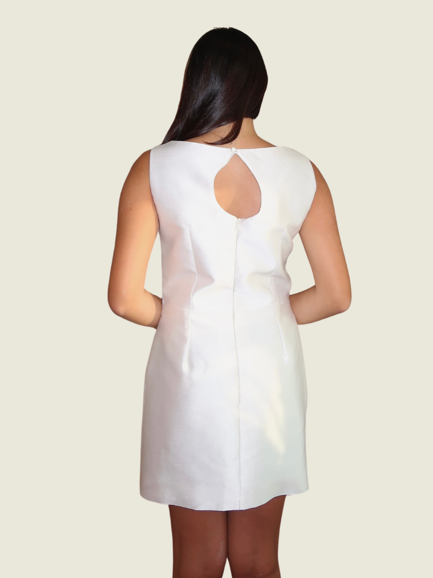 Atelier Carlene Custom White Mini Dress