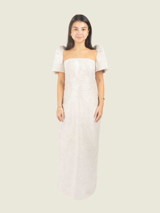Atelier Carlene Custom Beaded White Filiniana
