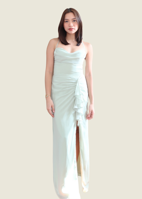 Azazie x Kendall + Kylie Green Gown