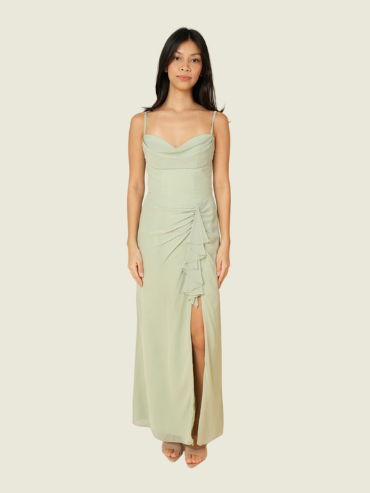 Azazie x Kendall + Kylie Green Gown