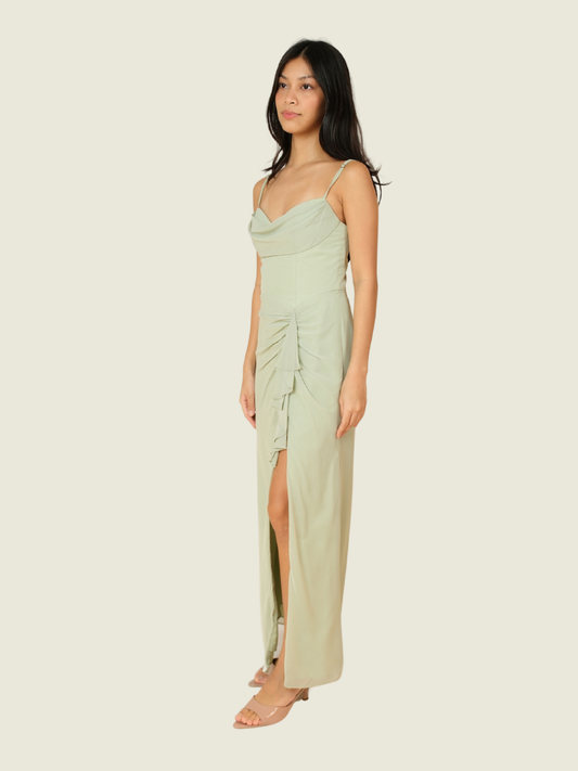 Azazie x Kendall + Kylie Green Gown
