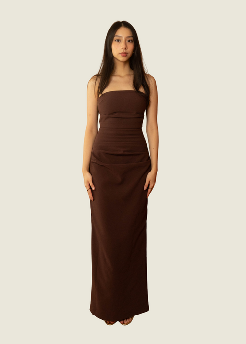BABYBOO Brown Tube Maxi