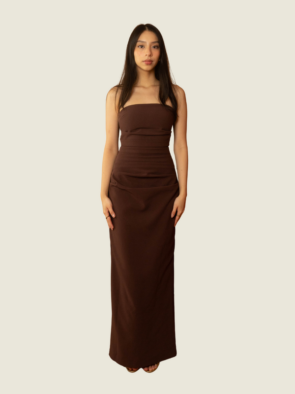 BABYBOO Brown Tube Maxi