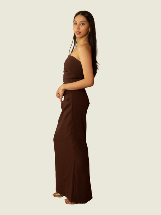 BABYBOO Brown Tube Maxi