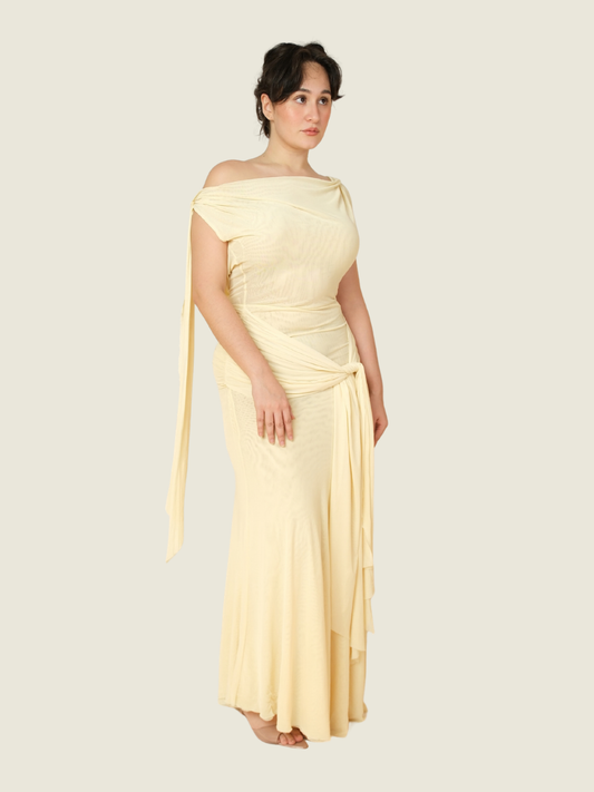 COCOSIN The Solene Drape Maxi Dress (M)