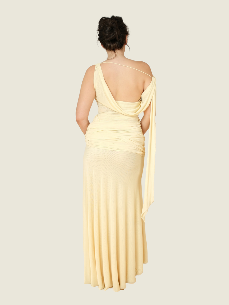 COCOSIN The Solene Drape Maxi Dress (M)