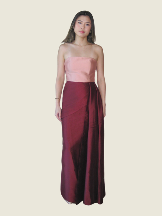 Caca Studio Custom Tube Pleated Gown