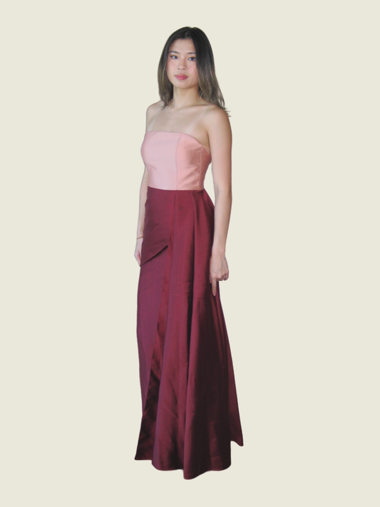 Caca Studio Custom Tube Pleated Gown