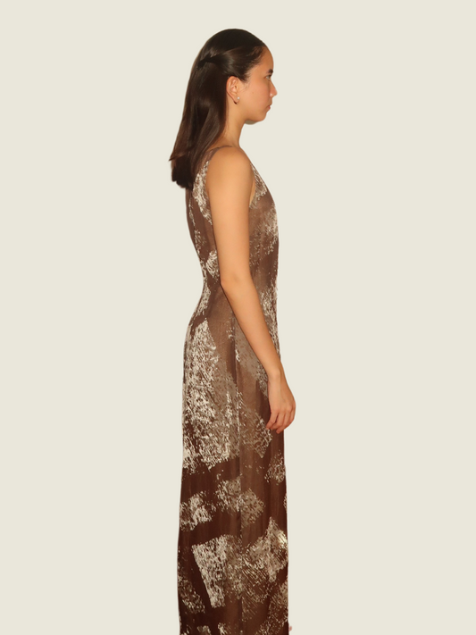 Caroll Paris Brown Dress