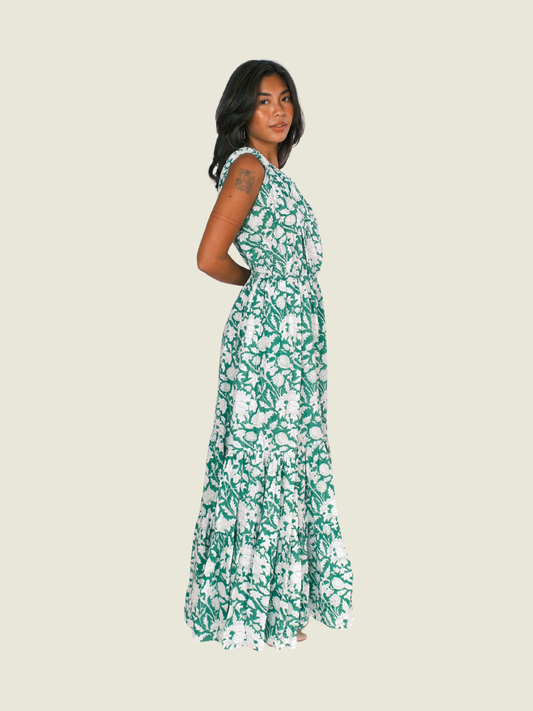 Charina Sarte Green Maxi Dress