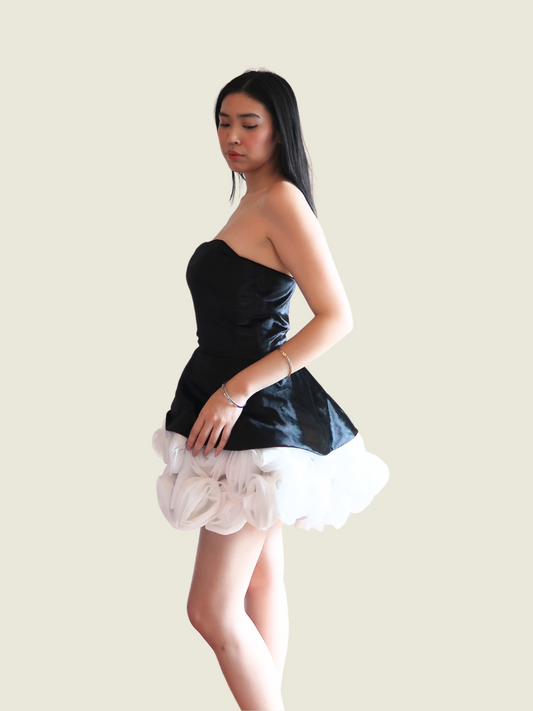 Chynna Mamawal Black and White Mini Dress