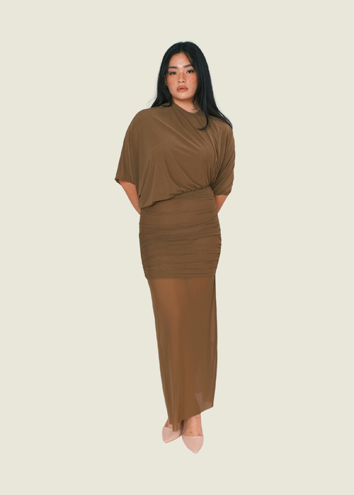 Cocosin Dark Olive Dune Glow Dress