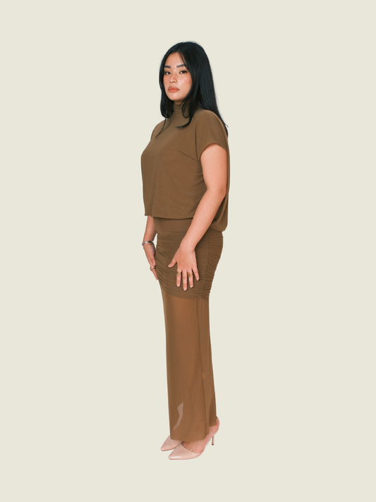 Cocosin Dark Olive Dune Glow Dress