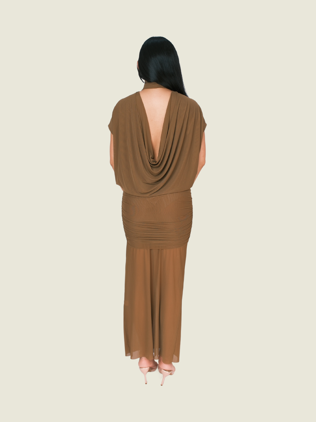 Cocosin Dark Olive Dune Glow Dress