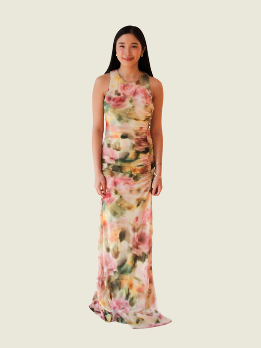 Eve Black Halo Pastel Floral Bodycon