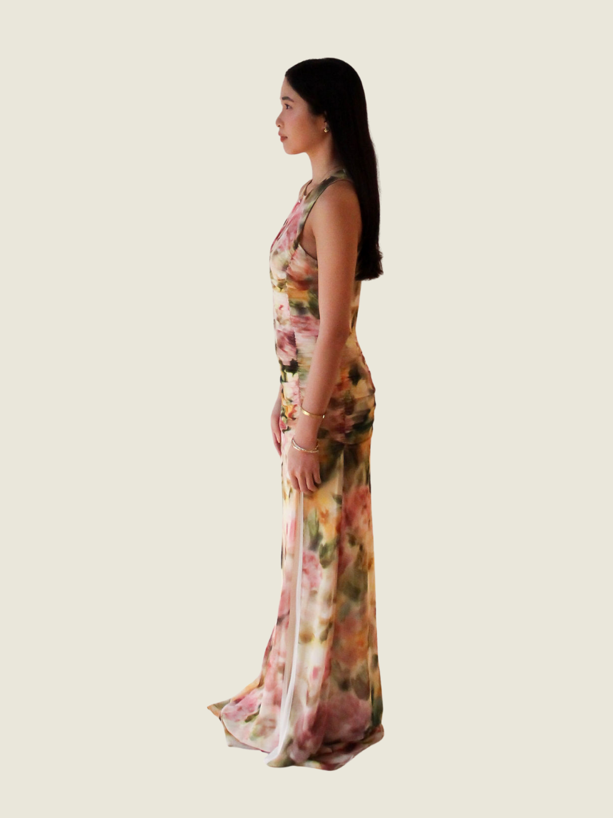 Eve Black Halo Pastel Floral Bodycon