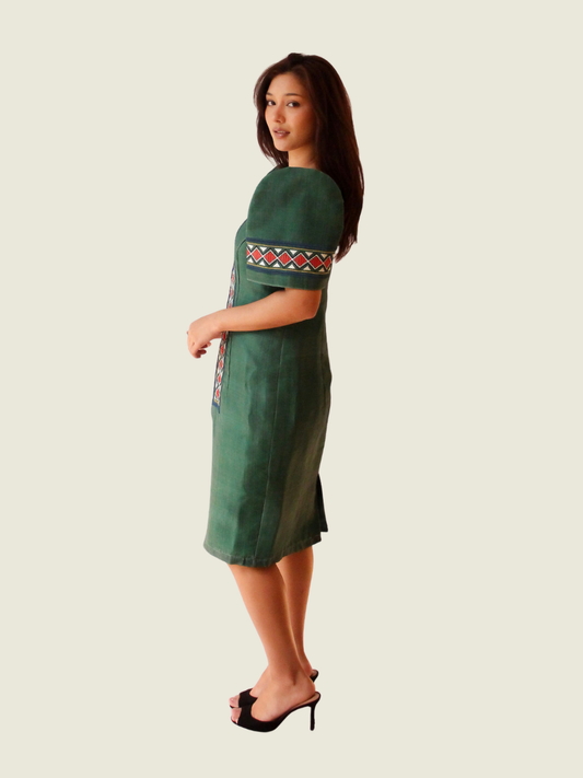Custom Green Mini Filipiniana