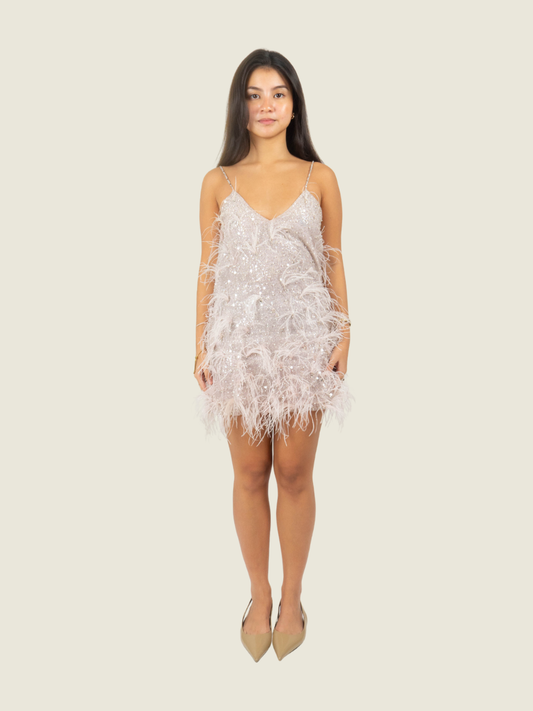 Julianne Syjuco White Beaded Mini