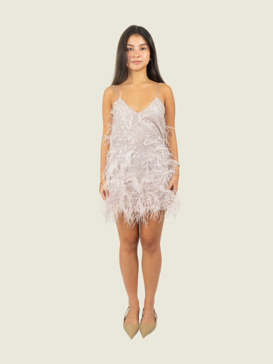 Julianne Syjuco White Beaded Mini