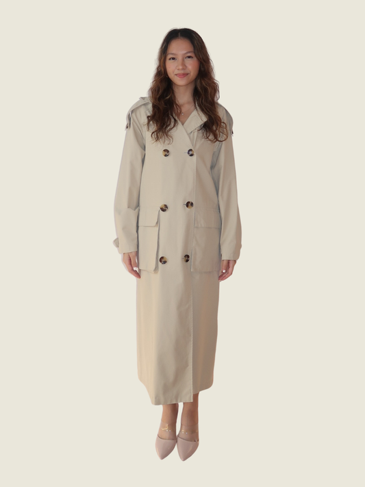 DKNY Light Brown Trench Coat