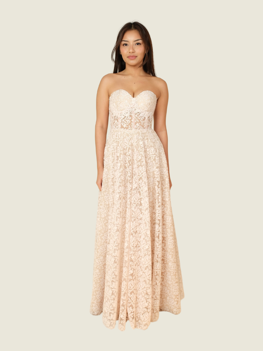Debbie Co Pink Lace Dress