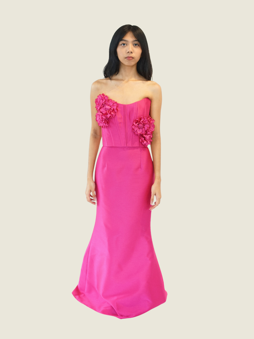 Debbie Co Custom Fuchsia 2 Piece Gown