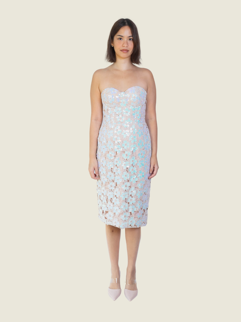 Debbie Co Custom Lace Floral Midi