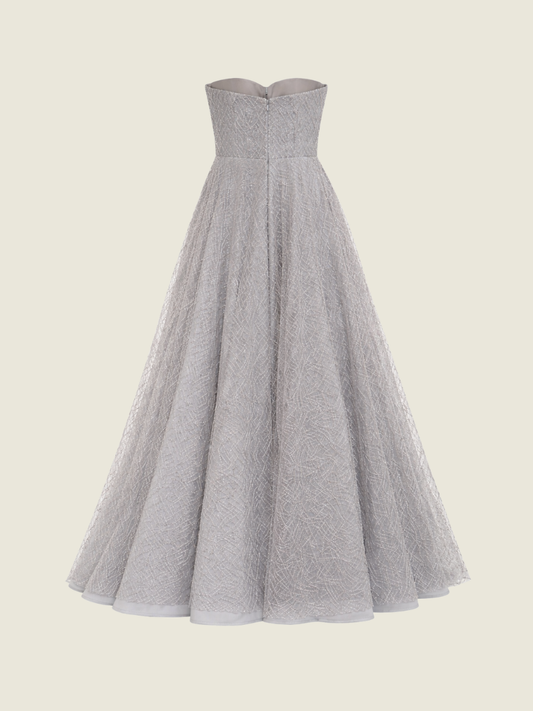 Debbie Co Dusty Blue Haris Gown