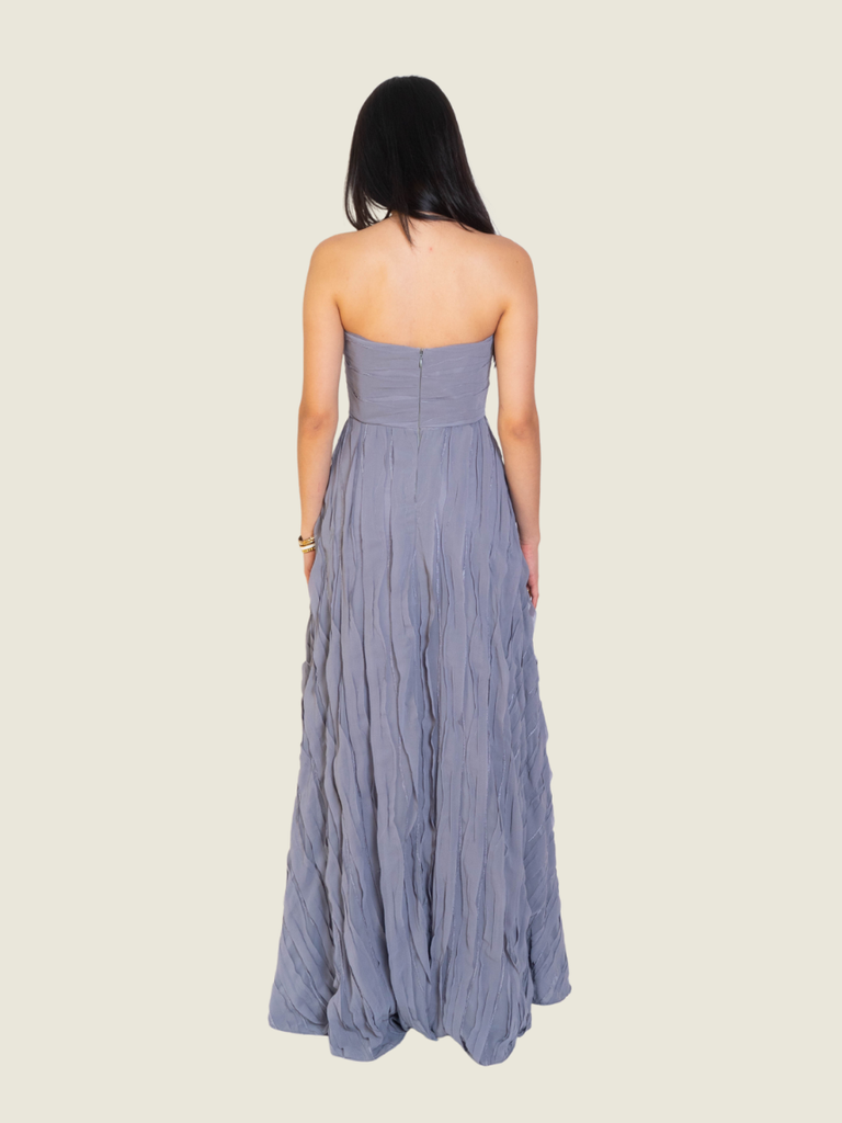 Debbie Co Dusty Blue Tube Gown