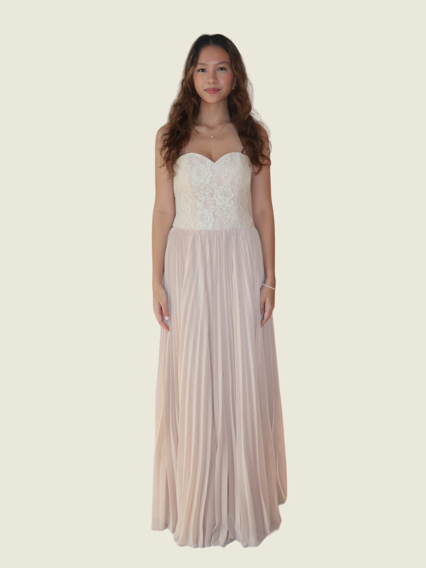 Debbie Co Pink Lace Gown