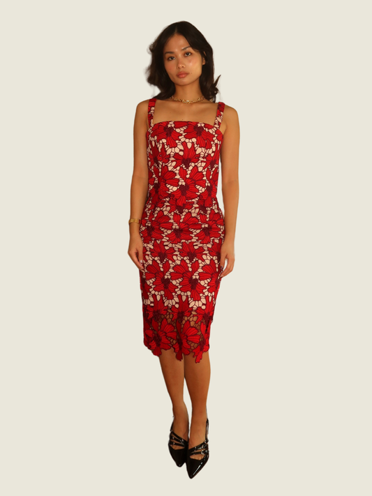 Debbie Co Red Floral Set