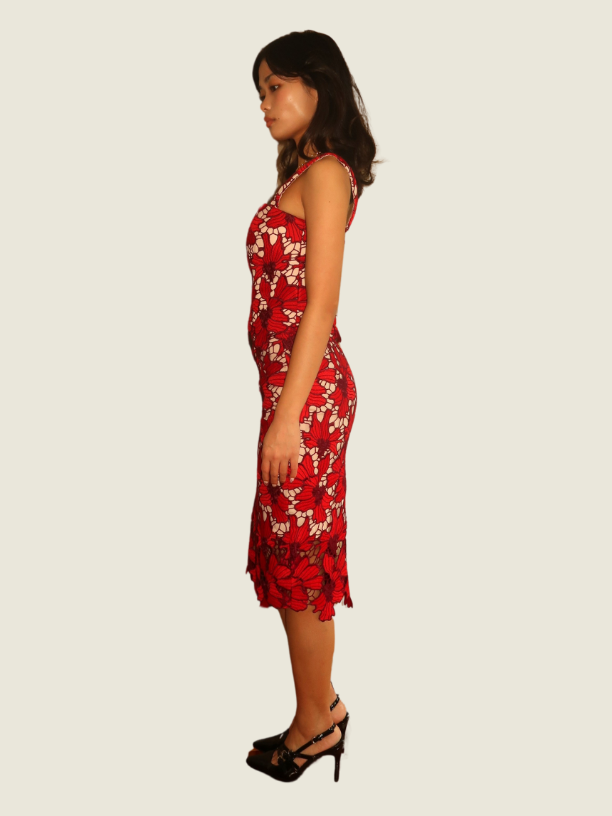 Debbie Co Red Floral Set