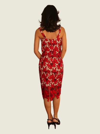 Debbie Co Red Floral Set