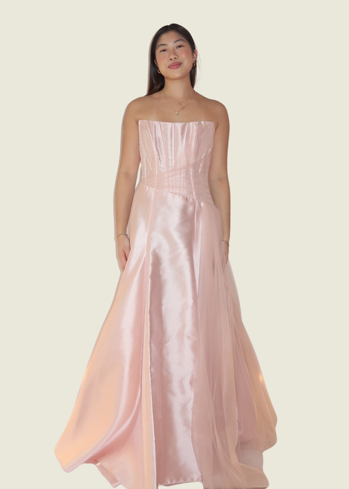 Denise Quintos Custom Pink Tube Gown
