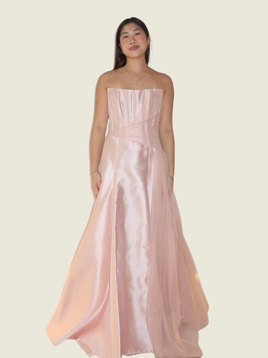 Denise Quintos Custom Pink Tube Gown