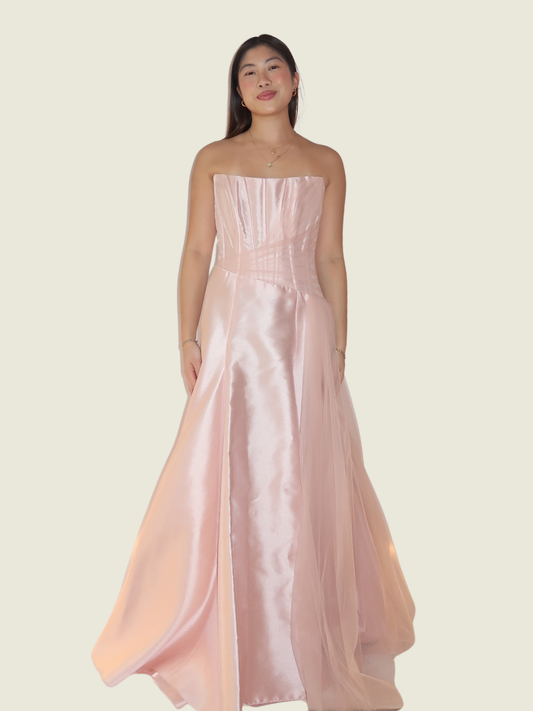 Denise Quintos Custom Pink Tube Gown