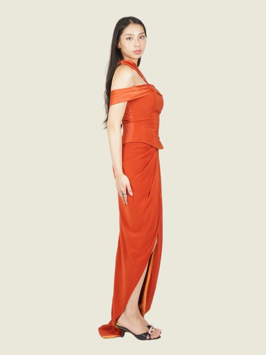 EBIRO Orange Velvet Set