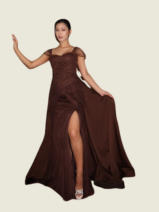 Ritchie Ortega Custom Brown Gown